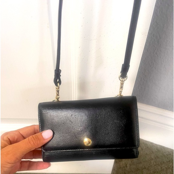 Coach Handbags - Vintage COACH Black Small Wallett with long strap